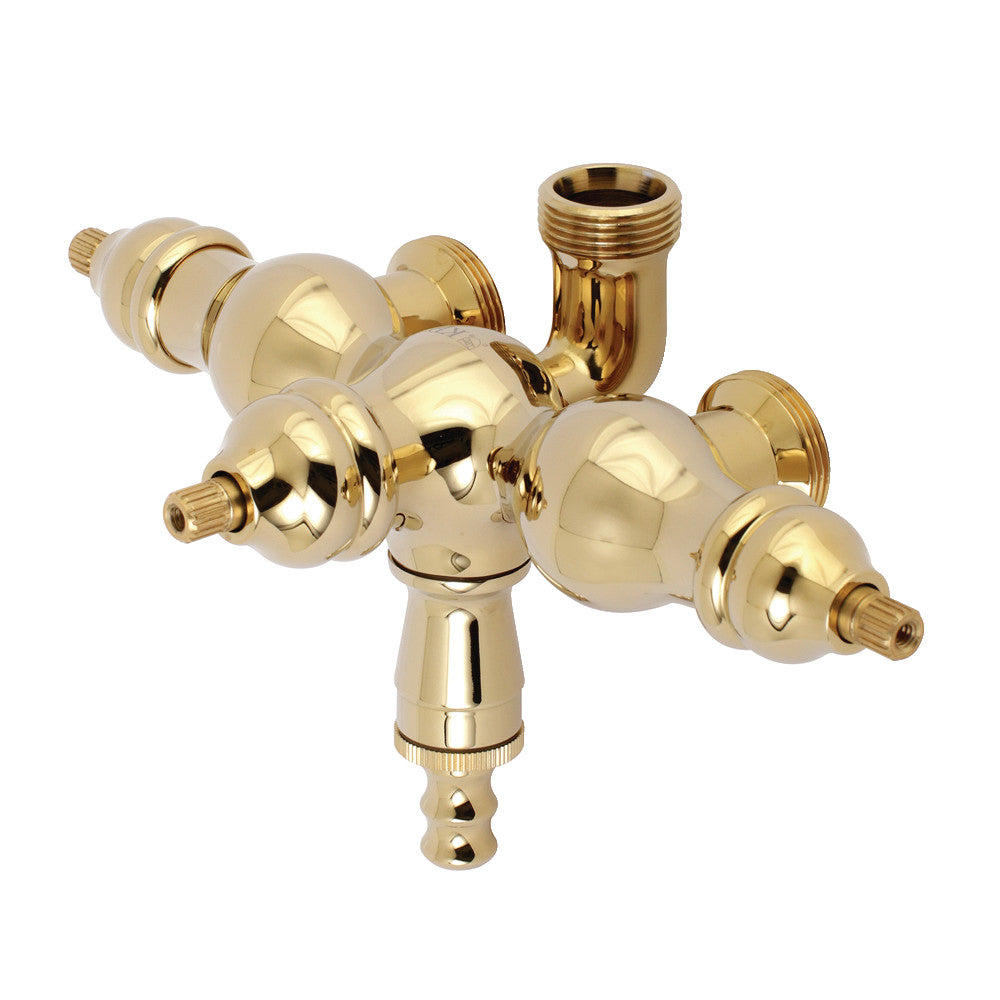 Aqua Vintage AET400-2 Down Spout Tub Faucet Body Only, Polished Brass - BNGBath