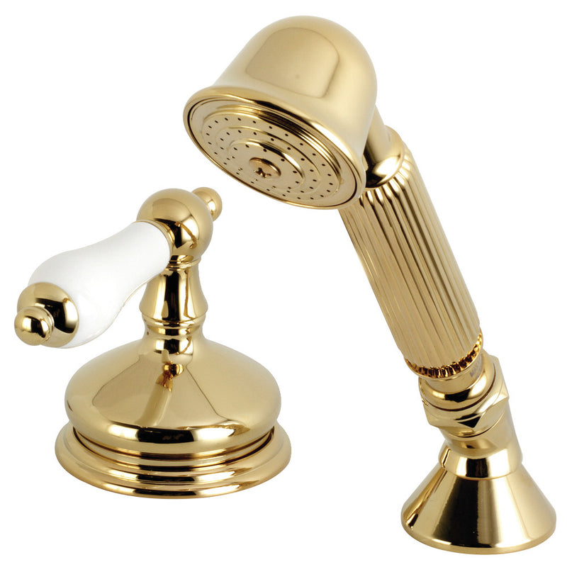Kingston Brass KSK3332PLTR Transfer Valve Set for Roman Tub Faucet with Hand Shower, Polished Brass - BNGBath