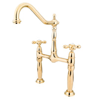 Thumbnail for Kingston Brass KS1072AX Vessel Sink Faucet, Polished Brass - BNGBath