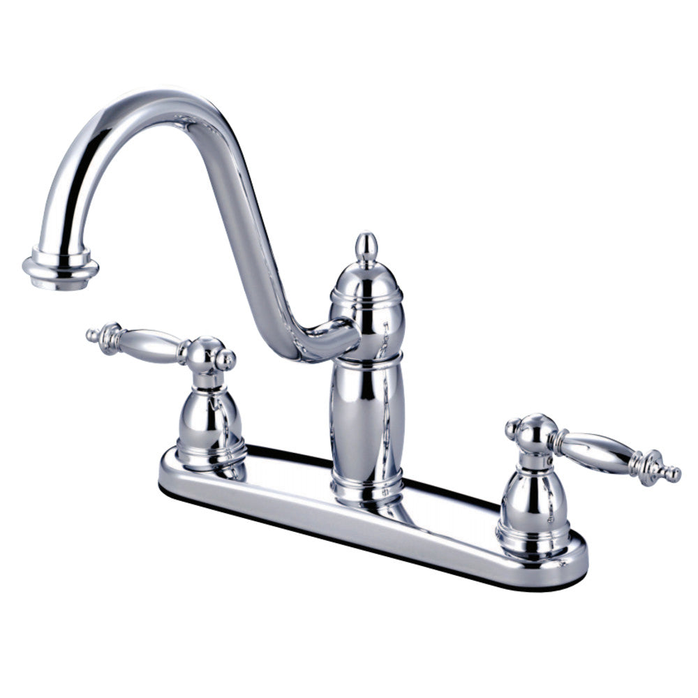 Kingston Brass KB7111TLLS Templeton Centerset Kitchen Faucet, Polished Chrome - BNGBath