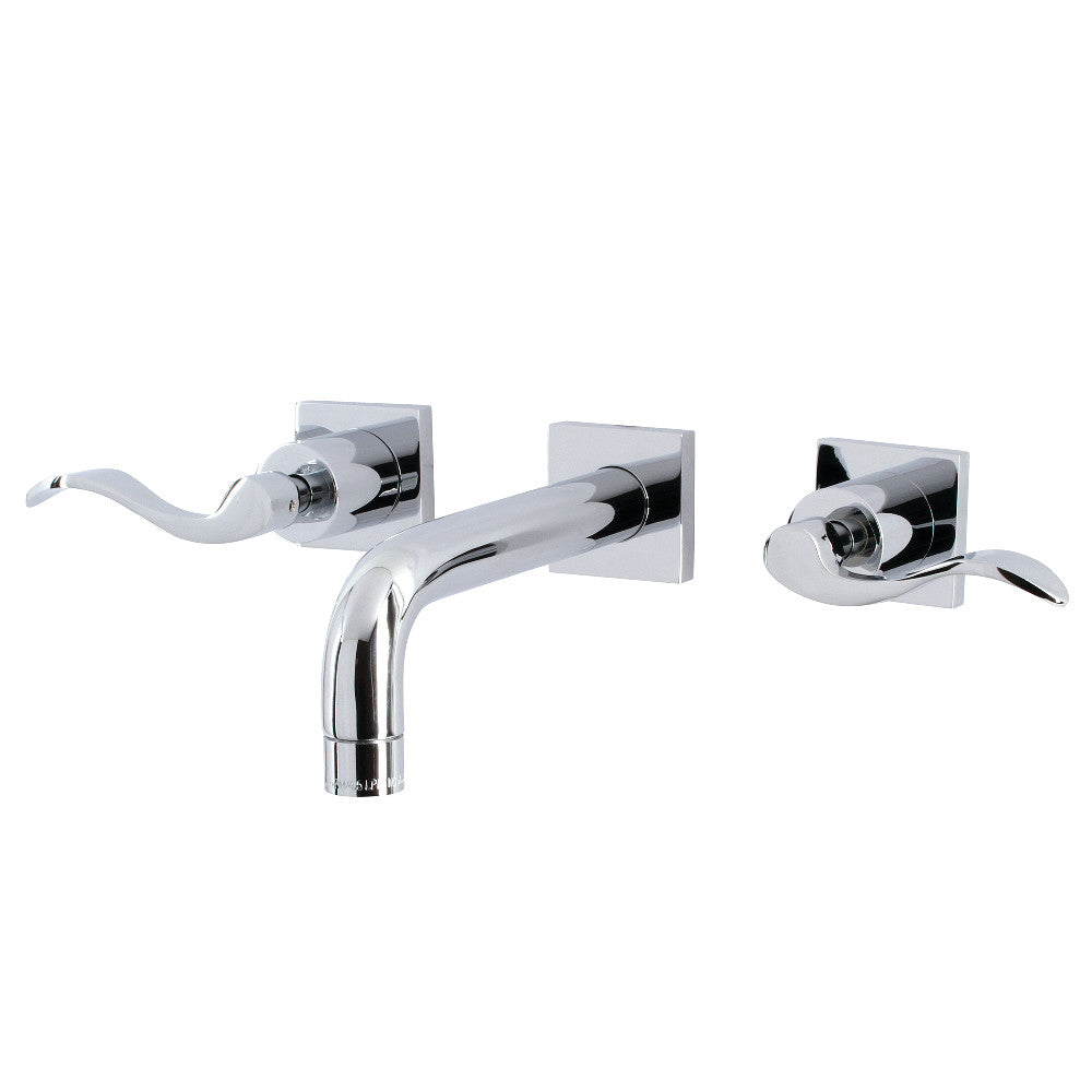 Kingston Brass KS6121DFL NuWave Two-Handle Wall Mount Bathroom Faucet, Polished Chrome - BNGBath