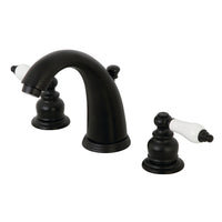 Thumbnail for Kingston Brass KB980PL Victorian 2-Handle 8 in. Widespread Bathroom Faucet, Matte Black - BNGBath