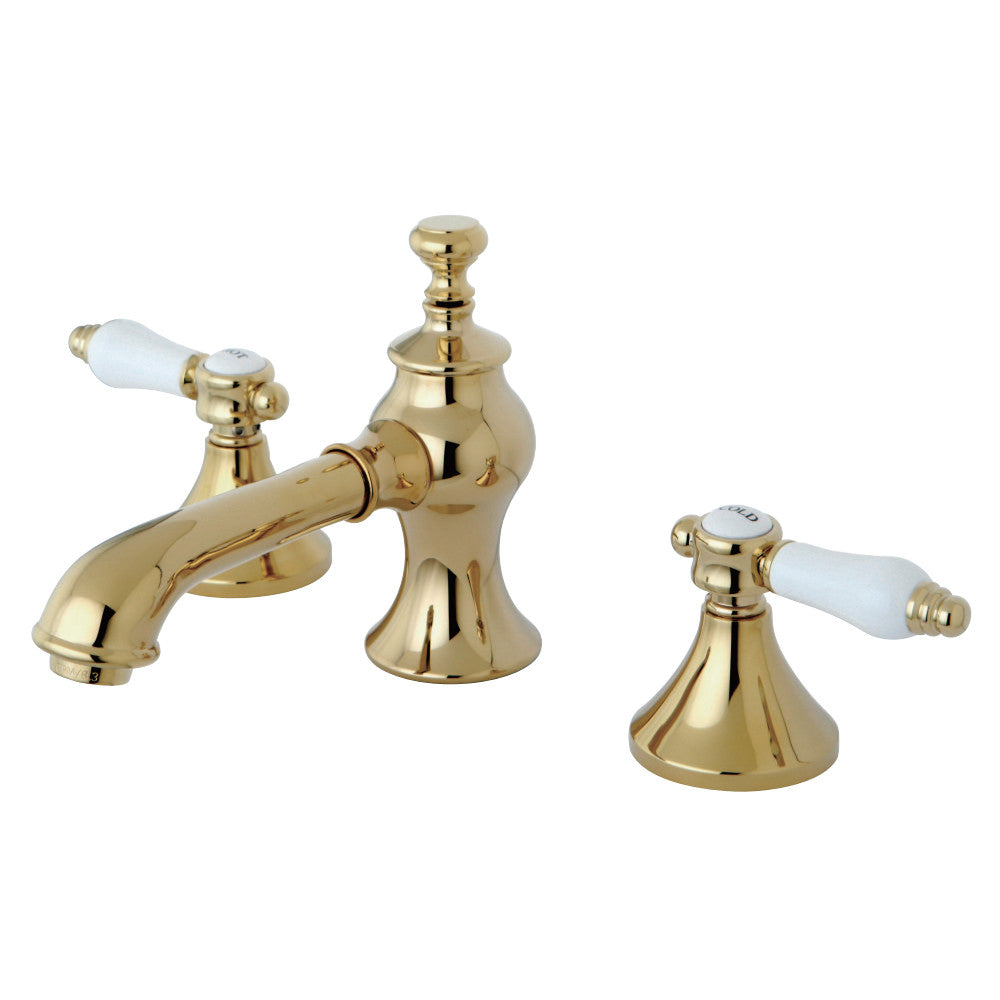 Kingston Brass KC7062BPL 8 in. Widespread Bathroom Faucet, Polished Brass - BNGBath