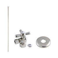 Thumbnail for Kingston Brass KTK106P Trimscape Toilet Supply Kit Combo 1/2-Inch IPS X 3/8-Inch Comp Outlet, Polished Nickel - BNGBath