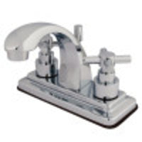 Thumbnail for Kingston Brass KS4641EX 4 in. Centerset Bathroom Faucet, Polished Chrome - BNGBath
