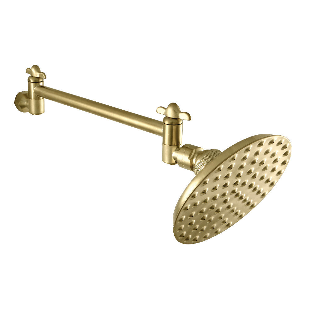 Kingston Brass K135K7 Victorian 5-1/4 in. Showerhead with 10 in. Shower Arm, Brushed Brass - BNGBath