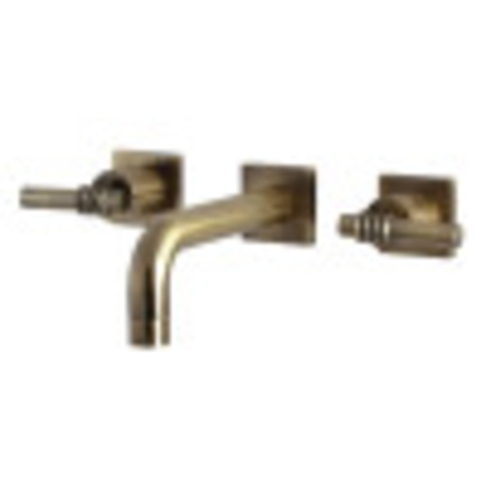 Kingston Brass KS6123ML Milano Two-Handle Wall Mount Bathroom Faucet, Antique Brass - BNGBath