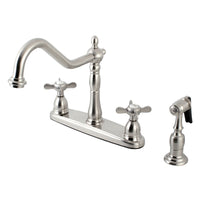 Thumbnail for Kingston Brass KB1758BEXBS Essex Centerset Kitchen Faucet, Brushed Nickel - BNGBath