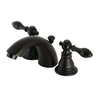 Thumbnail for Kingston Brass KB950ACL American Classic Mini-Widespread Bathroom Faucet with Plastic Pop-Up, Matte Black - BNGBath