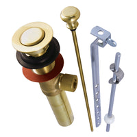 Thumbnail for Kingston Brass KB2007 Pop-Up Drain with Overflow, 22 Gauge, Brushed Brass - BNGBath