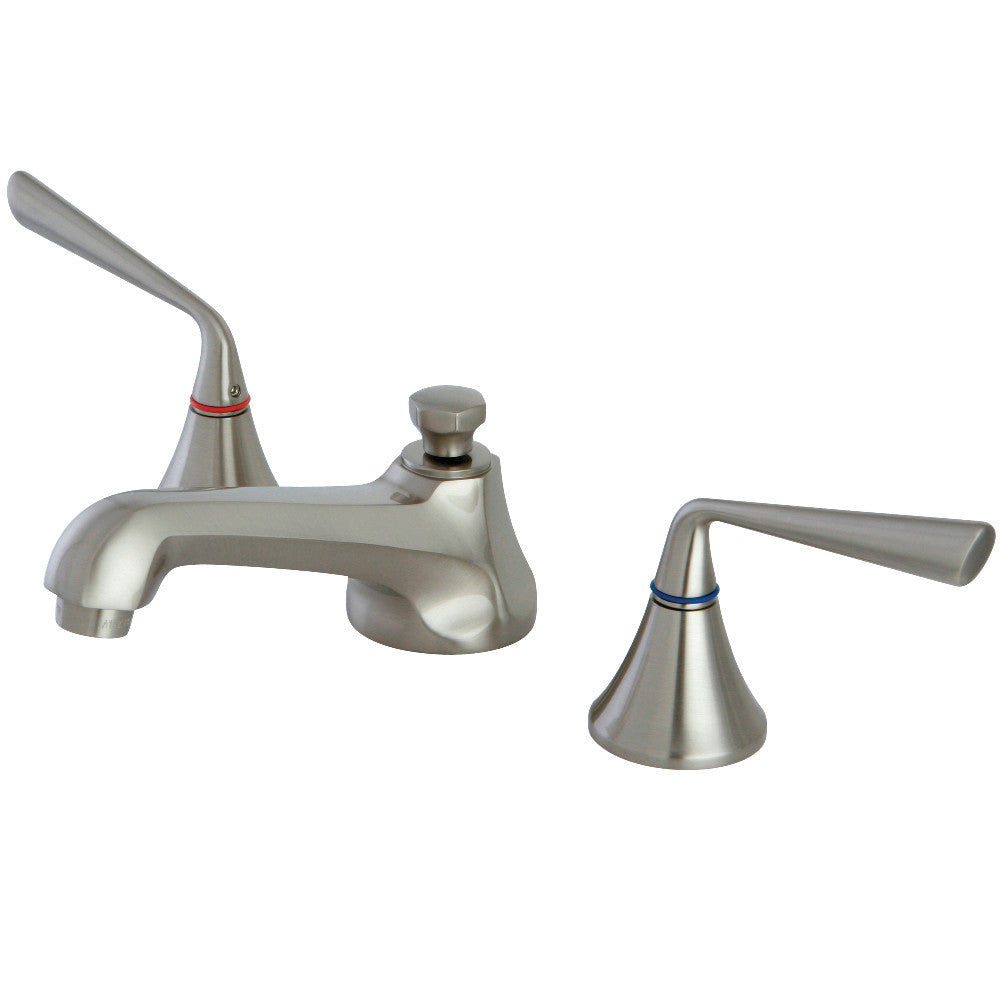 Kingston Brass KS4478ZL 8 in. Widespread Bathroom Faucet, Brushed Nickel - BNGBath