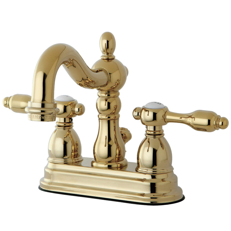 Kingston Brass KB1602TAL 4 in. Centerset Bathroom Faucet, Polished Brass - BNGBath