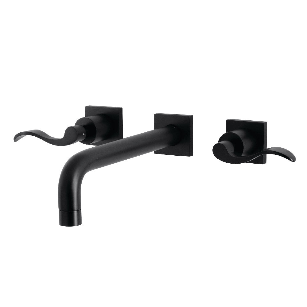 Kingston Brass KS6020DFL NuWave Wall Mount Tub Faucet, Matte Black - BNGBath