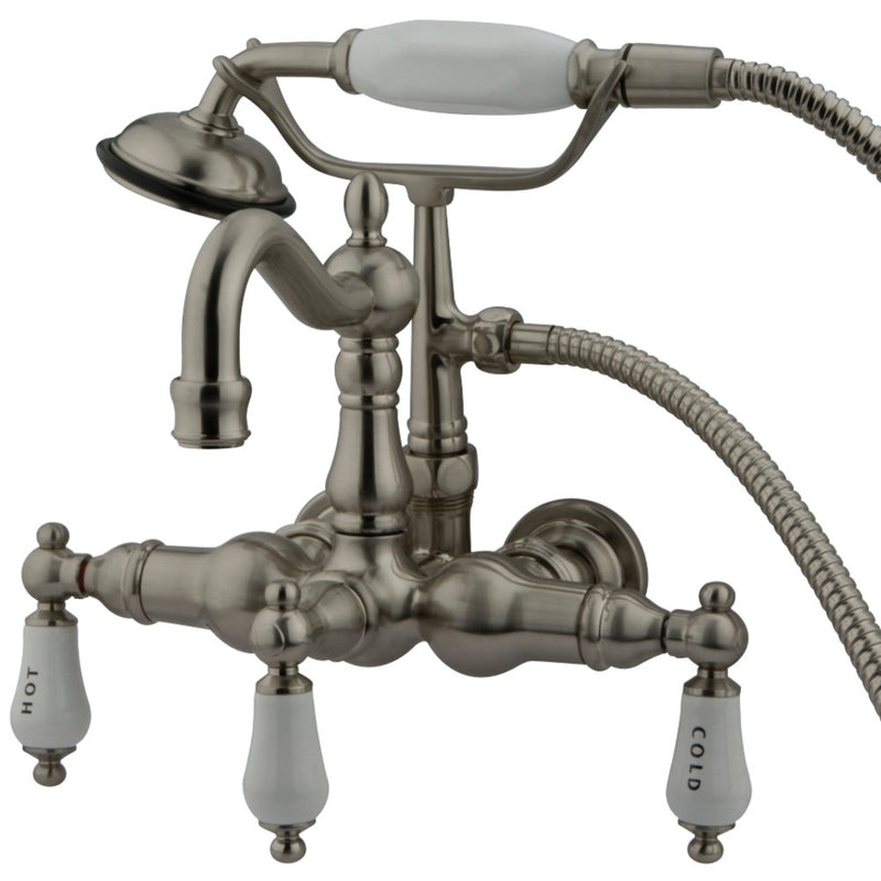 Kingston Brass CC1009T8 Vintage 3-3/8-Inch Wall Mount Tub Faucet, Brushed Nickel - BNGBath