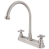 Thumbnail for Kingston Brass KB3748AX Restoration Centerset Kitchen Faucet, Brushed Nickel - BNGBath