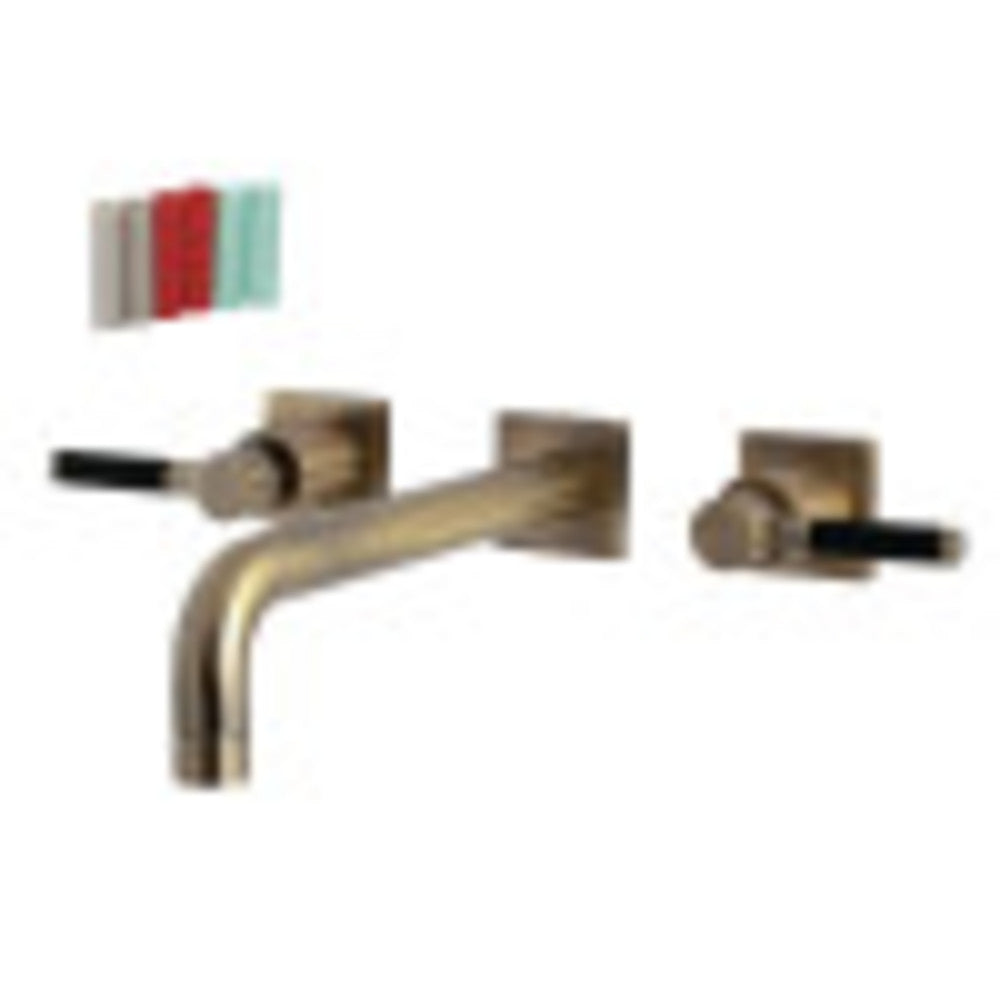 Kingston Brass KS6023DKL Ksiser Wall Mount Tub Faucet, Antique Brass - BNGBath