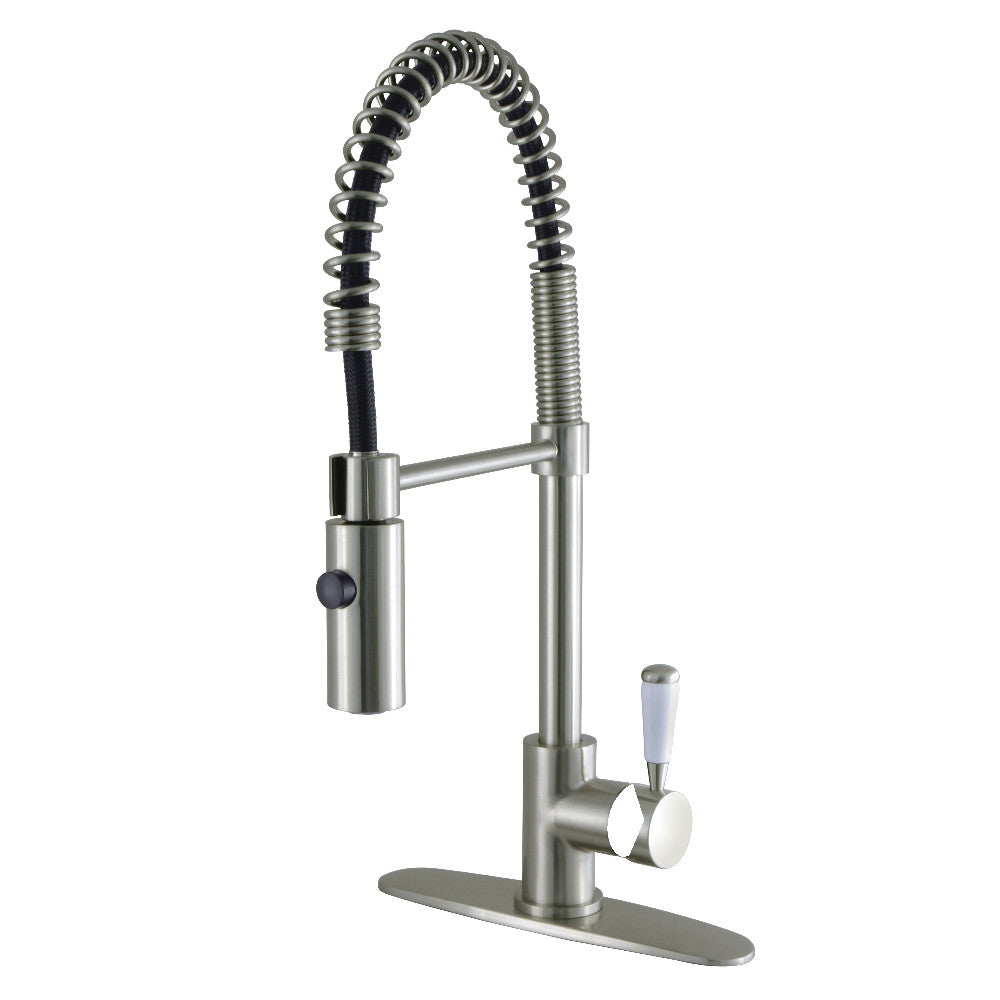 Gourmetier LS8778DPL Paris Single-Handle Pre-Rinse Kitchen Faucet, Brushed Nickel - BNGBath
