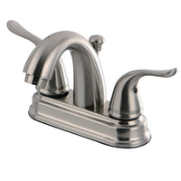 Thumbnail for Kingston Brass KB5618YL 4 in. Centerset Bathroom Faucet, Brushed Nickel - BNGBath