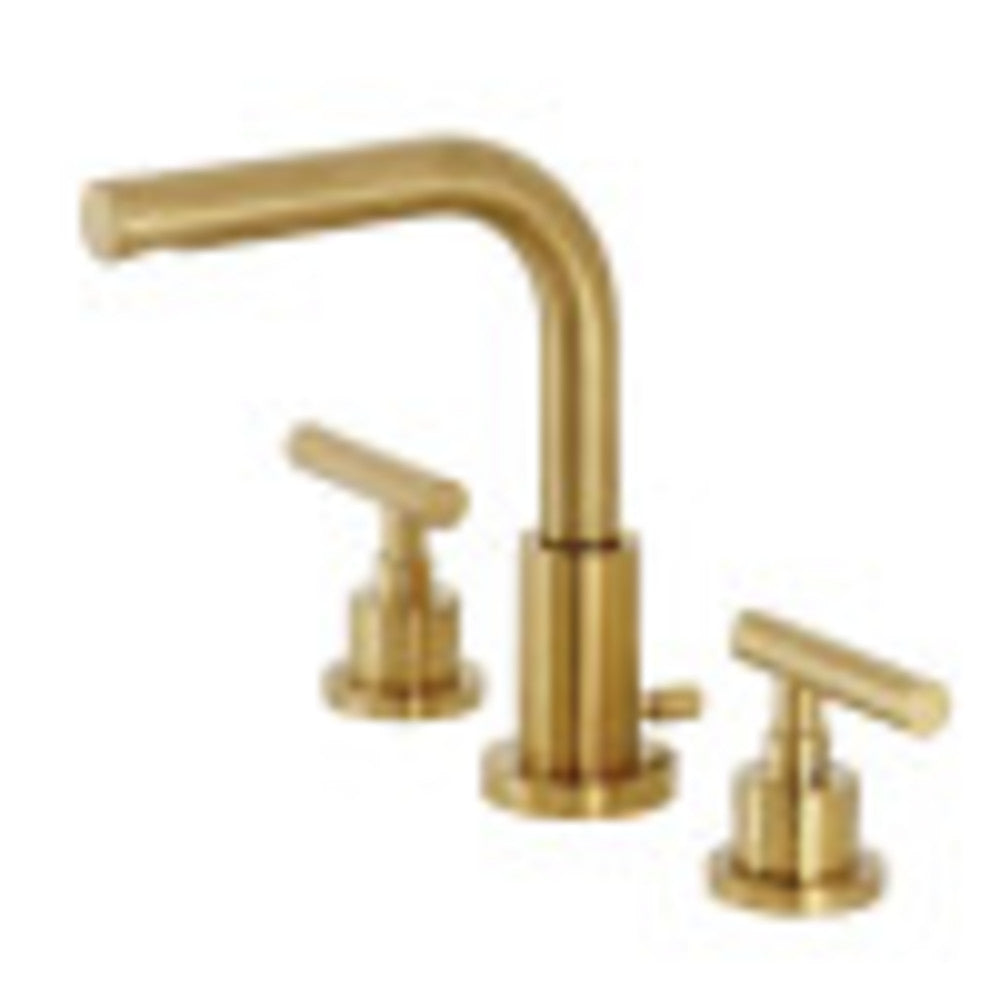 Kingston Brass FSC8953CML Manhattan Widespread Bathroom Faucet with Brass Pop-Up, Brushed Brass - BNGBath