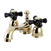 Thumbnail for Kingston Brass KS3952PKX Duchess Mini-Widespread Bathroom Faucet, Polished Brass - BNGBath