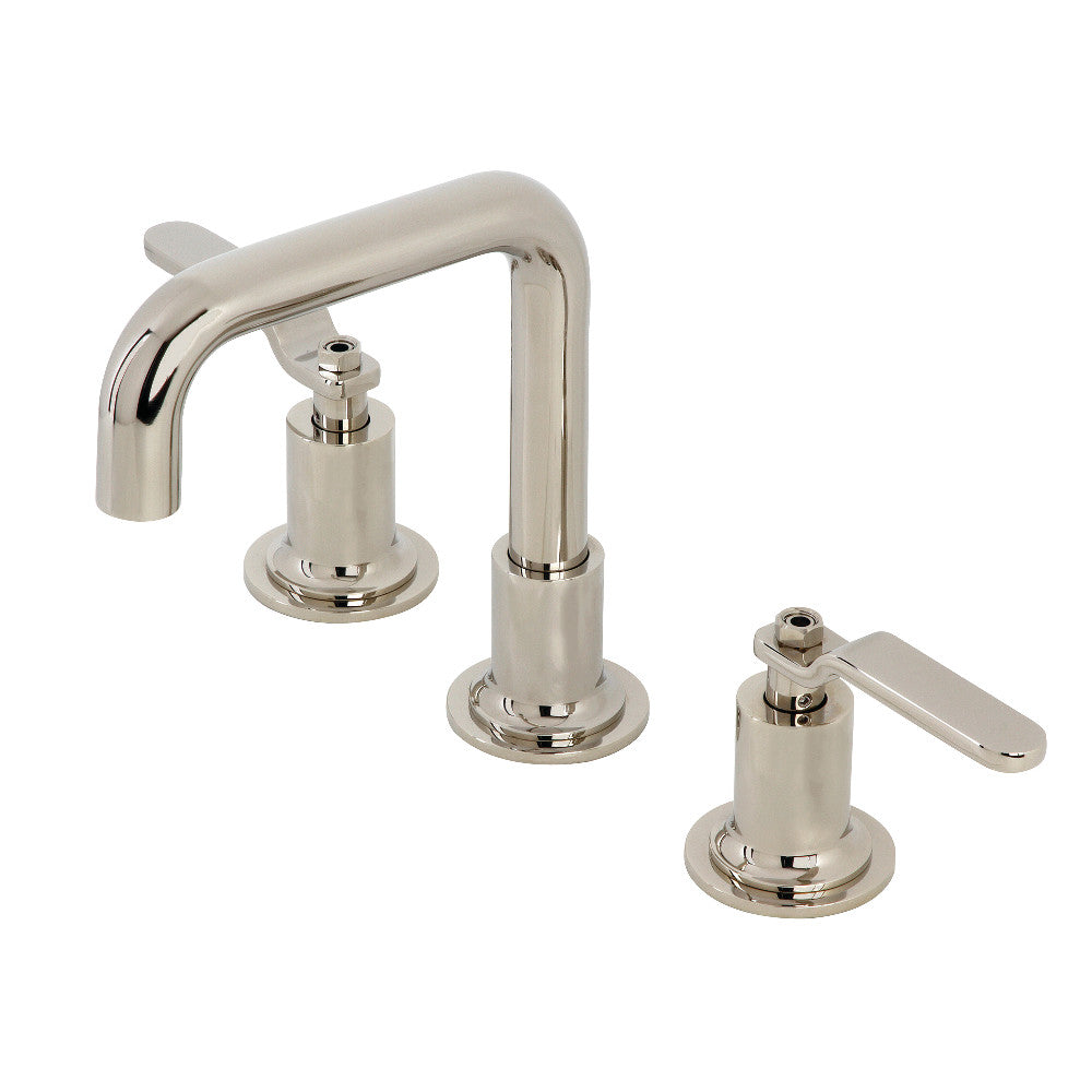 Kingston Brass KS142KLPN Whitaker Widespread Bathroom Faucet with Push Pop-Up, Polished Nickel - BNGBath