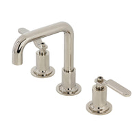 Thumbnail for Kingston Brass KS142KLPN Whitaker Widespread Bathroom Faucet with Push Pop-Up, Polished Nickel - BNGBath