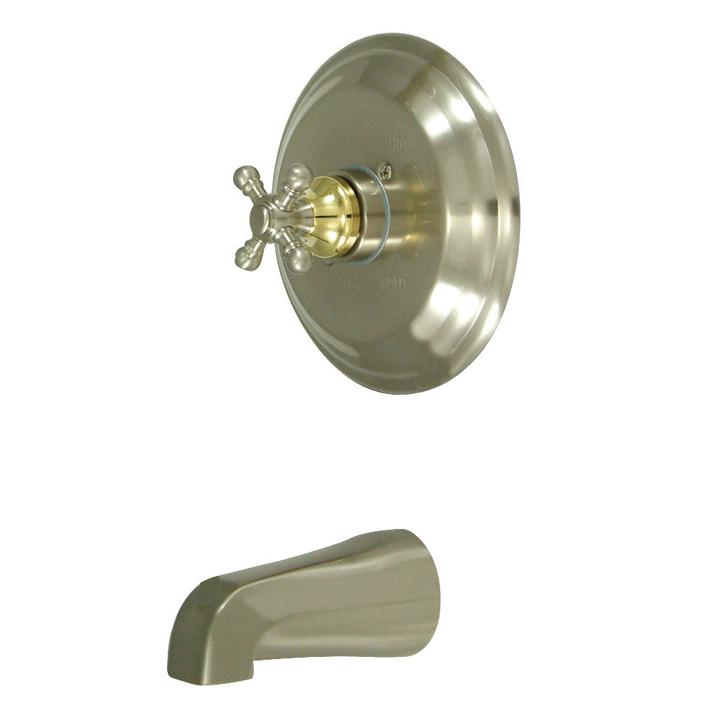 Kingston Brass KB2639BXTO Tub Only, Brushed Nickel/Polished Brass - BNGBath