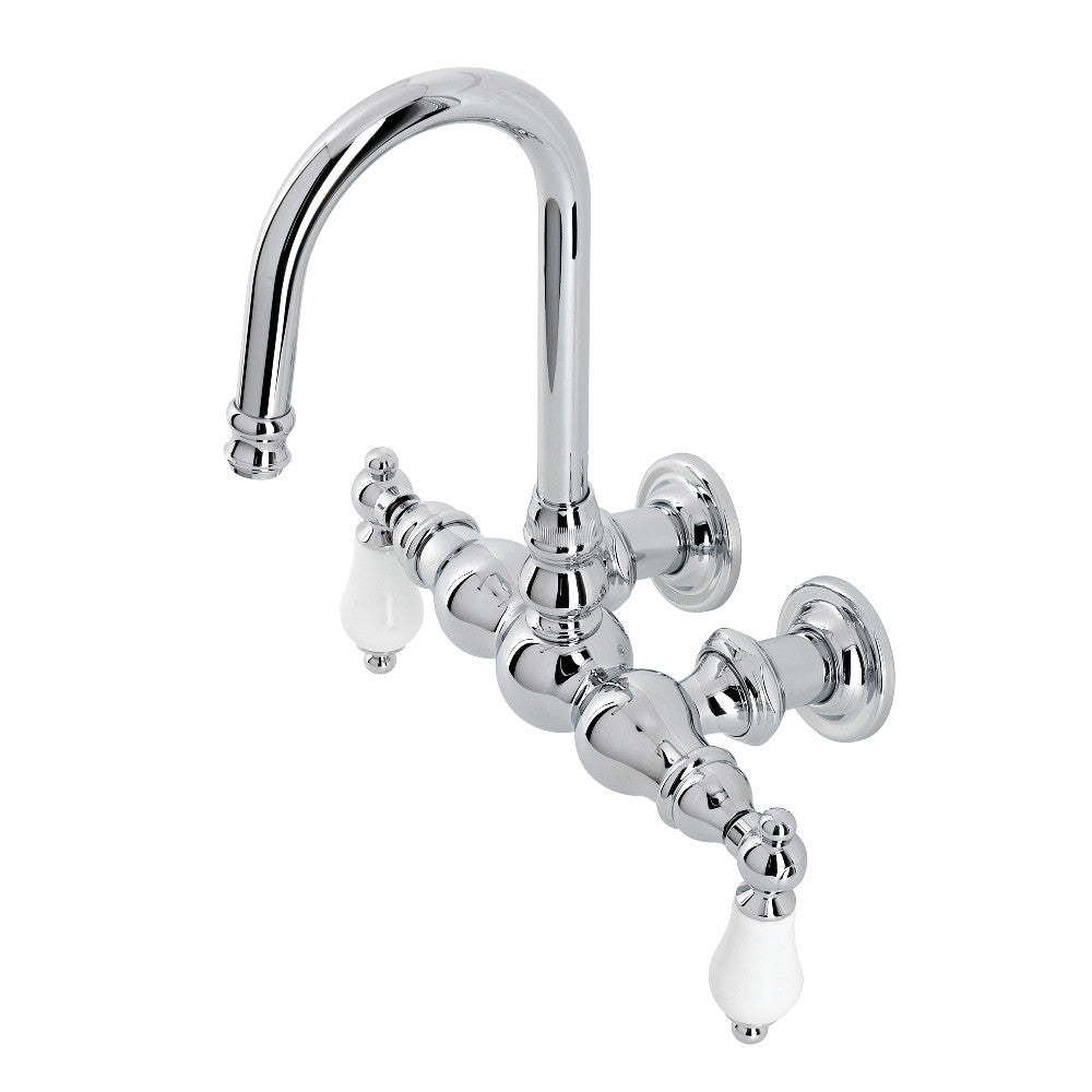 Kingston Brass CA6T1 Vintage 3-3/8" Tub Wall Mount Clawfoot Tub Faucet, Polished Chrome - BNGBath