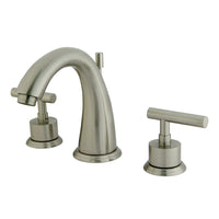Thumbnail for Kingston Brass KS2968CML 8 in. Widespread Bathroom Faucet, Brushed Nickel - BNGBath