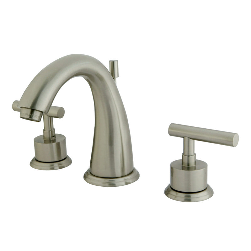 Kingston Brass KS2968CML 8 in. Widespread Bathroom Faucet, Brushed Nickel - BNGBath
