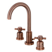 Thumbnail for Fauceture FSC892DXAC Concord Widespread Bathroom Faucet, Antique Copper - BNGBath
