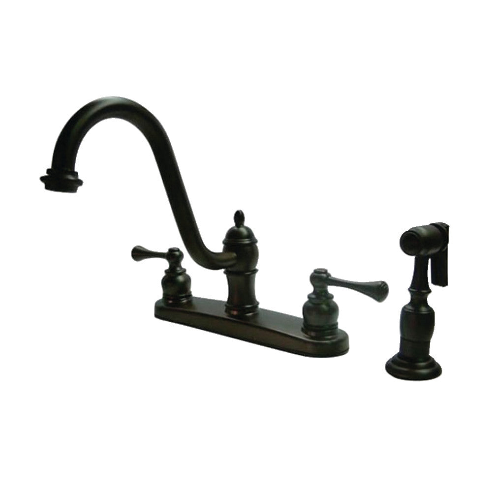 Kingston Brass KB3115BLBS 8-Inch Centerset Kitchen Faucet, Oil Rubbed Bronze - BNGBath