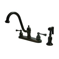 Thumbnail for Kingston Brass KB3115BLBS 8-Inch Centerset Kitchen Faucet, Oil Rubbed Bronze - BNGBath