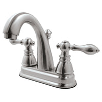 Thumbnail for Fauceture FSY5618ACL American Classic 4 in. Centerset Bathroom Faucet with Plastic Pop-Up, Brushed Nickel - BNGBath