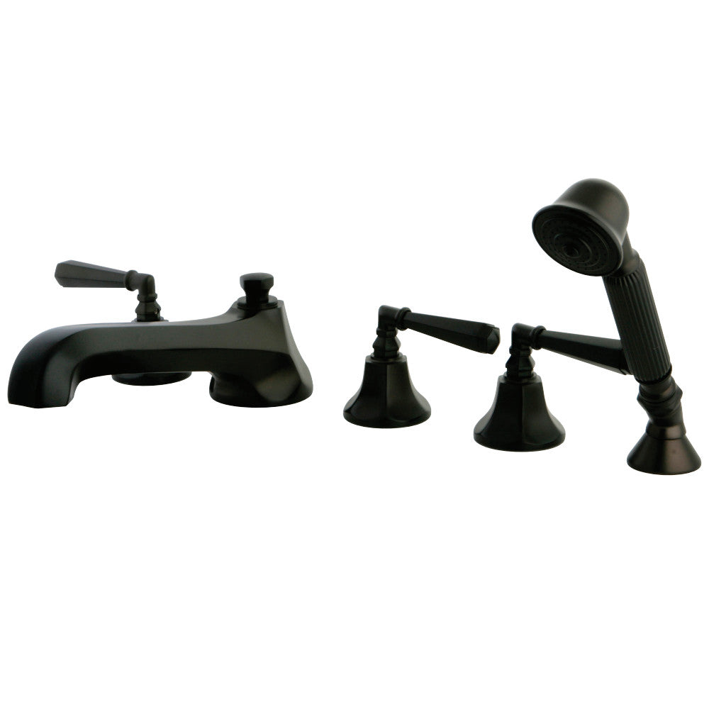 Kingston Brass KS43055HL Roman Tub Faucet with Hand Shower, Oil Rubbed Bronze - BNGBath