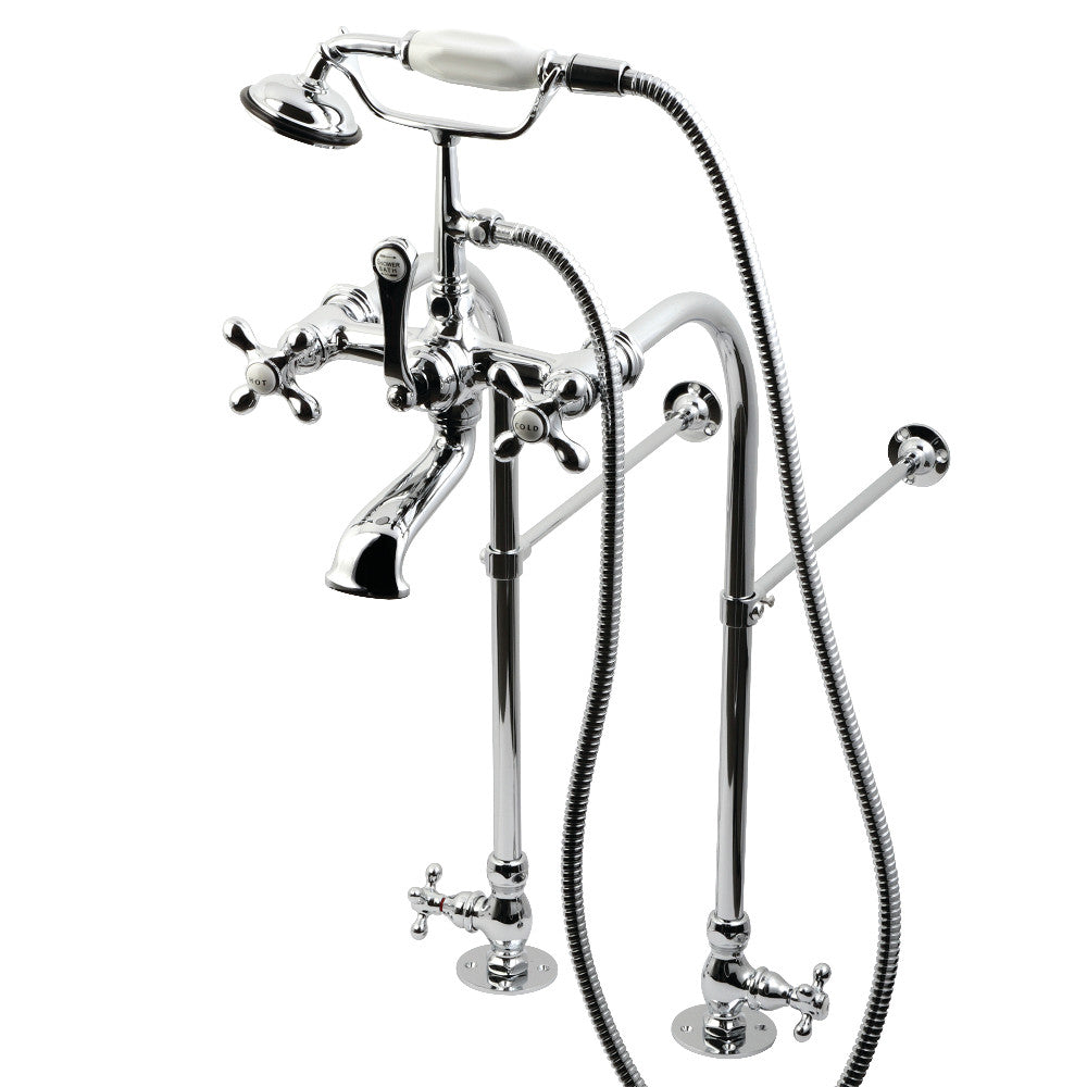 Kingston Brass CC58T451MX Vintage Freestanding Clawfoot Tub Faucet with Hand Shower, Polished Chrome - BNGBath