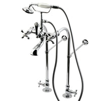 Thumbnail for Kingston Brass CC58T451MX Vintage Freestanding Clawfoot Tub Faucet with Hand Shower, Polished Chrome - BNGBath