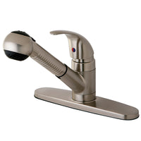 Thumbnail for Kingston Brass KB6708LL Legacy Pull-Out Kitchen Faucet, Brushed Nickel - BNGBath