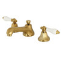 Thumbnail for Kingston Brass KS4467PL 8 in. Widespread Bathroom Faucet, Brushed Brass - BNGBath