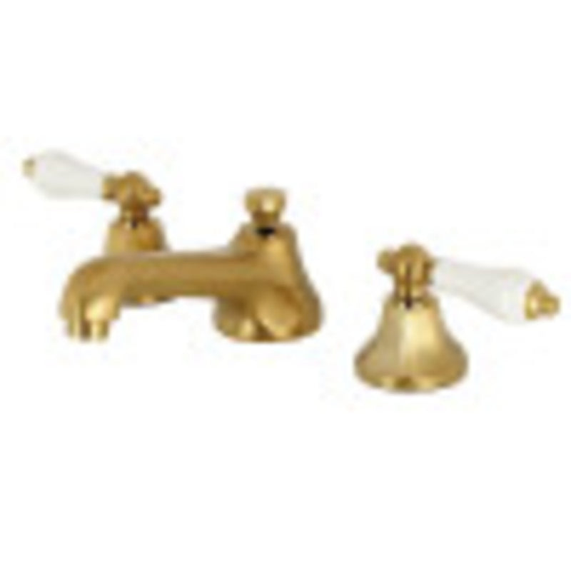 Kingston Brass KS4467PL 8 in. Widespread Bathroom Faucet, Brushed Brass - BNGBath