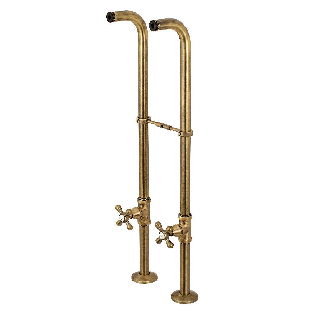 Kingston Brass CC266S3AX Freestanding Supply Line Package, Antique Brass - BNGBath