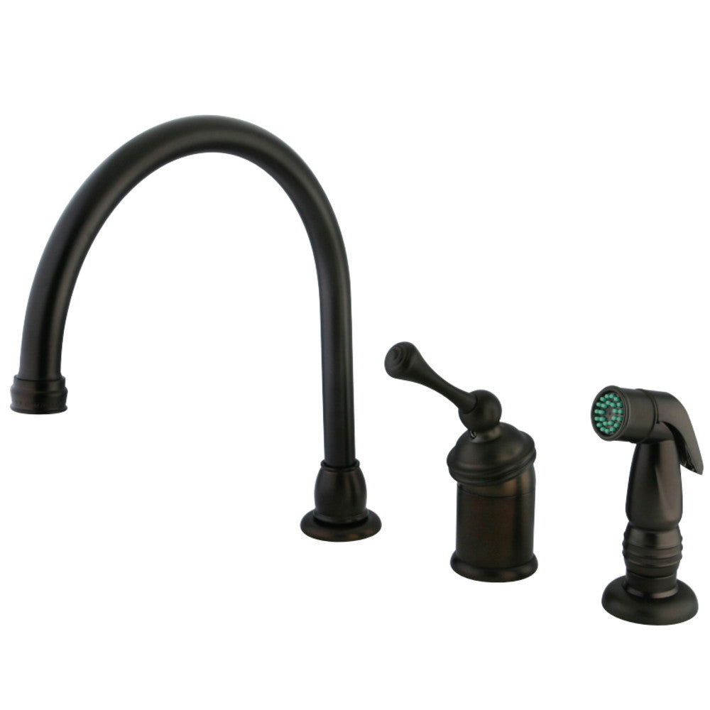 Kingston Brass KB3815BLSP Widespread Kitchen Faucet, Oil Rubbed Bronze - BNGBath