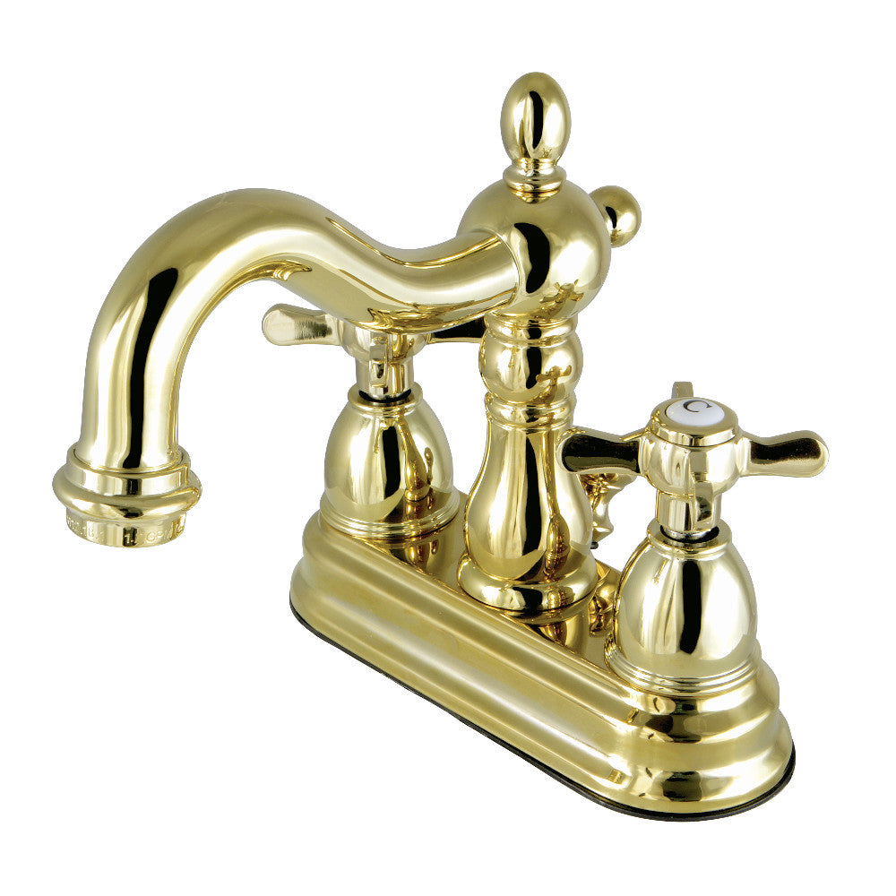 Kingston Brass KB1602BEX 4 in. Centerset Bathroom Faucet, Polished Brass - BNGBath