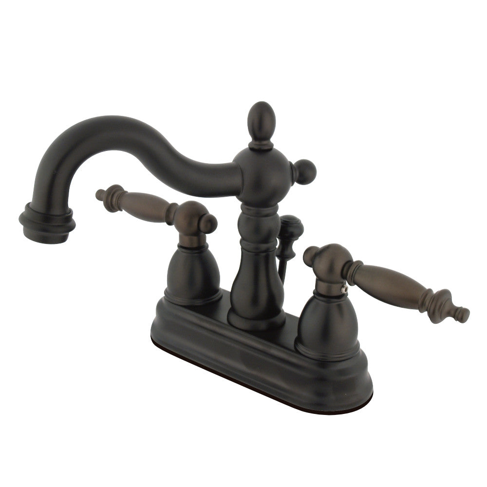 Kingston Brass KS1605TL 4 in. Centerset Bathroom Faucet, Oil Rubbed Bronze - BNGBath