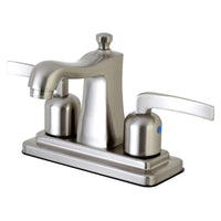Thumbnail for Kingston Brass FB4648EFL 4 in. Centerset Bathroom Faucet, Brushed Nickel - BNGBath