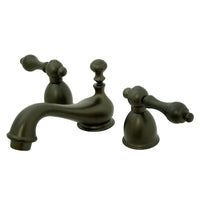 Thumbnail for Kingston Brass KS3955AL Restoration Mini-Widespread Bathroom Faucet, Oil Rubbed Bronze - BNGBath