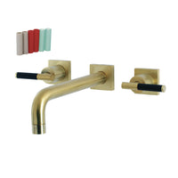 Thumbnail for Kingston Brass KS6027CKL Ksiser Wall Mount Tub Faucet, Brushed Brass - BNGBath