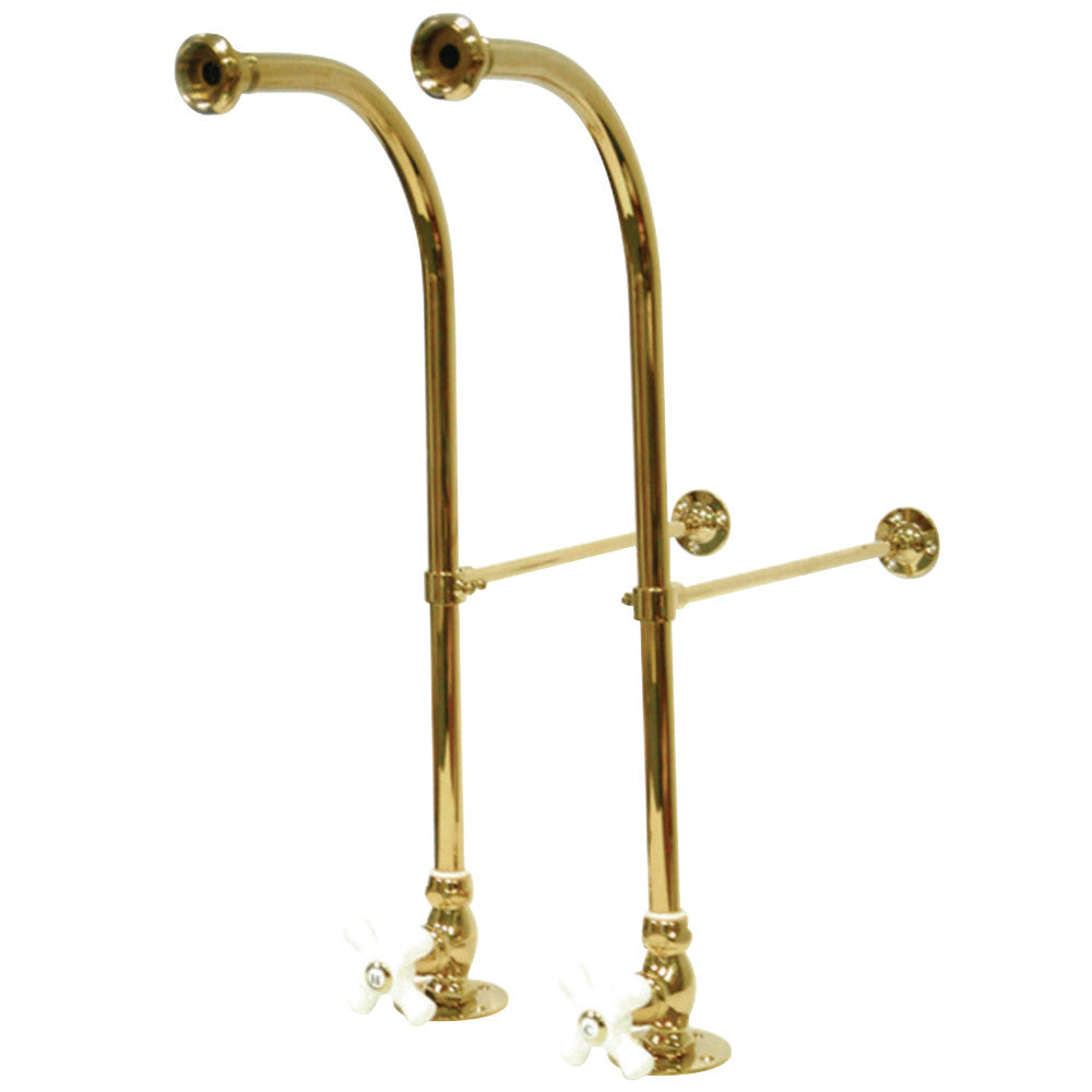 Kingston Brass CC452CX Rigid Freestand Supplies with Stops, Polished Brass - BNGBath