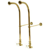 Thumbnail for Kingston Brass CC452CX Rigid Freestand Supplies with Stops, Polished Brass - BNGBath