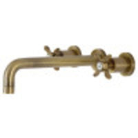 Thumbnail for Kingston Brass KS8023BEX Essex Two-Handle Wall Mount Tub Faucet, Antique Brass - BNGBath